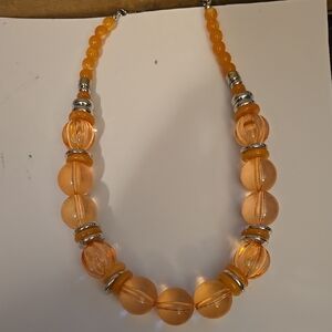 Elegant Orange Beaded Necklace